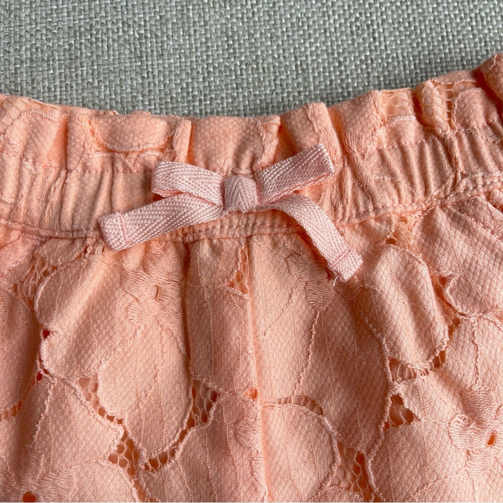 NWT Janie and Jack Tropical Peach Lace Shorts - Size 3 - Picture 4 of 9